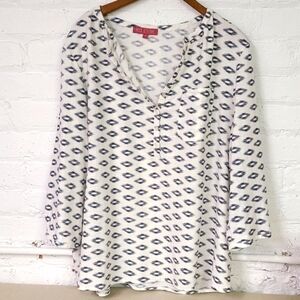 Rose and Thyme Linen Blend Tunic Size 1X